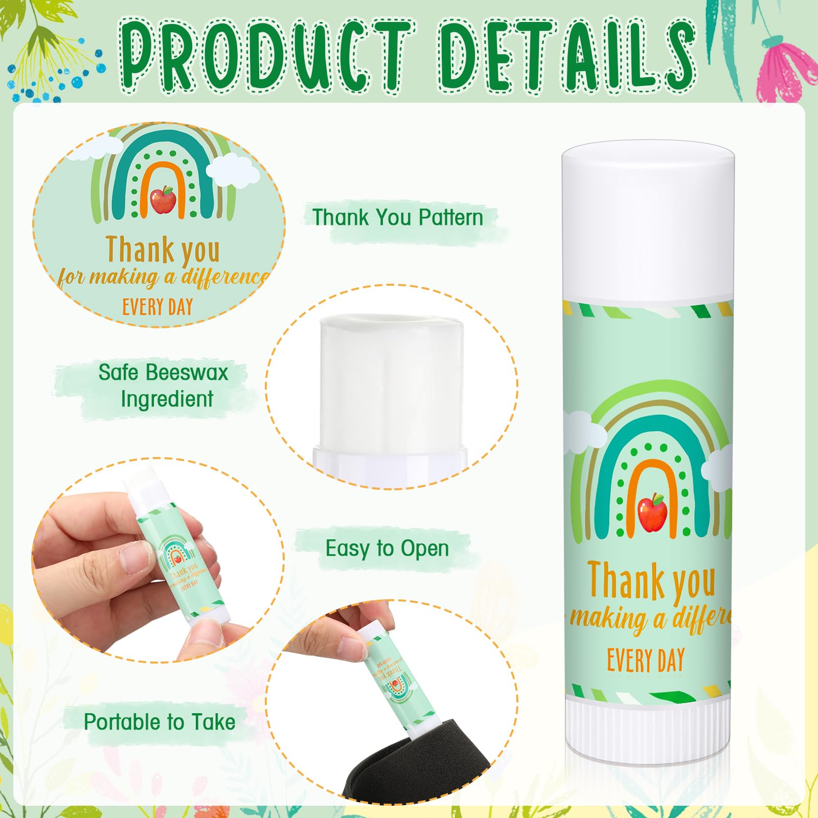 Capoda 40 Pcs Employee Appreciation Gifts Bulk Lip Balms Thank You Appreciation Gifts for Adult Women Men Coworker Team Staff Teachers Nurse Volunteer Party Favors