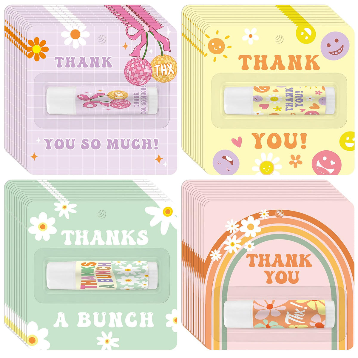 Capoda 40 Pcs Employee Appreciation Gifts Bulk Lip Balms Thank You Appreciation Gifts for Adult Women Men Coworker Team Staff Teachers Nurse Volunteer Party Favors