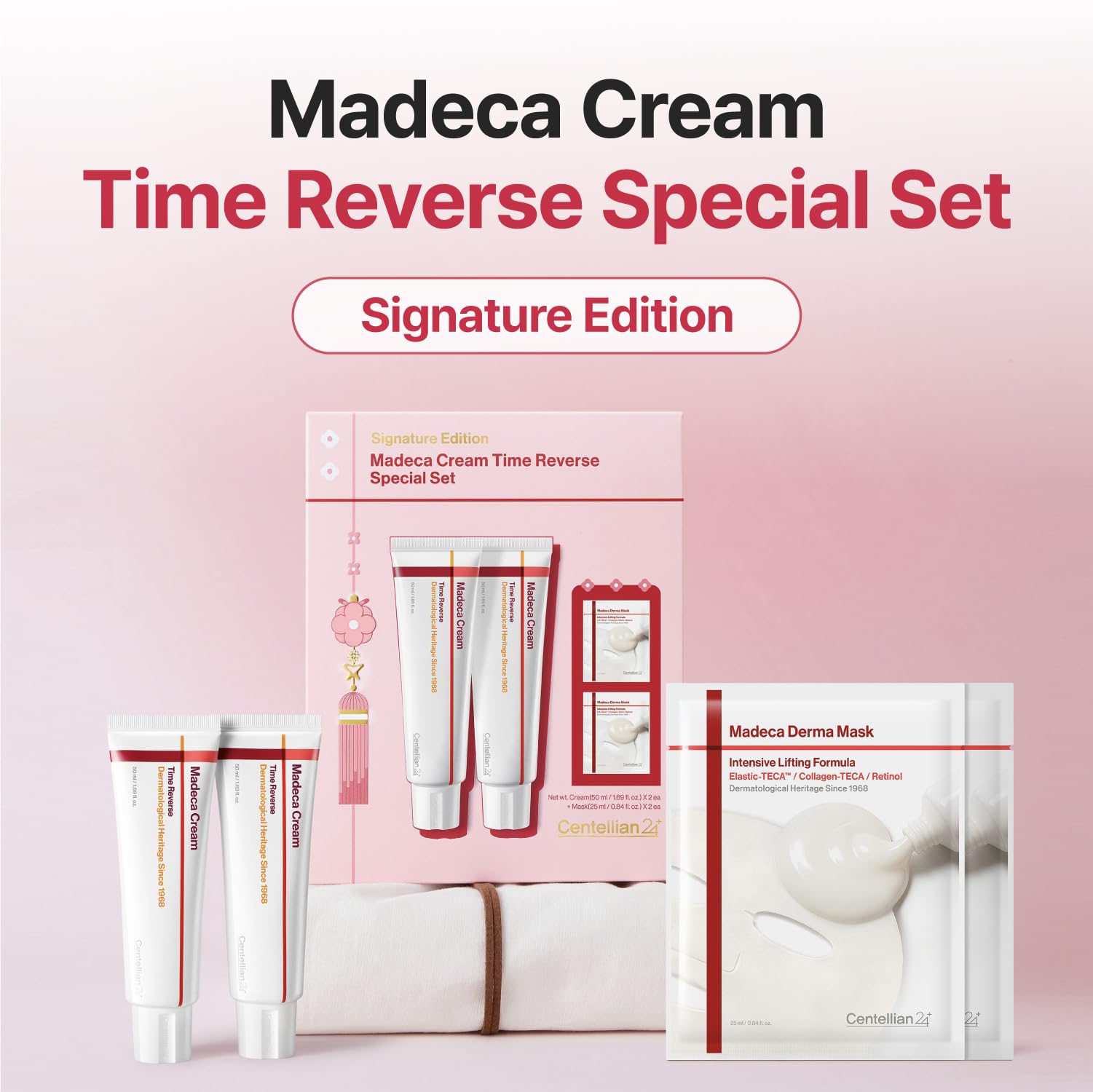 CENTELLIAN 24 Madeca Cream Time Reverse - Firming Face Moisturizer with Centella Asiatica, Improve Skin Elasticity, Deep Hydration,Skin Barrier Support, Korean Skincare for All Skin Types (1.69 fl oz)