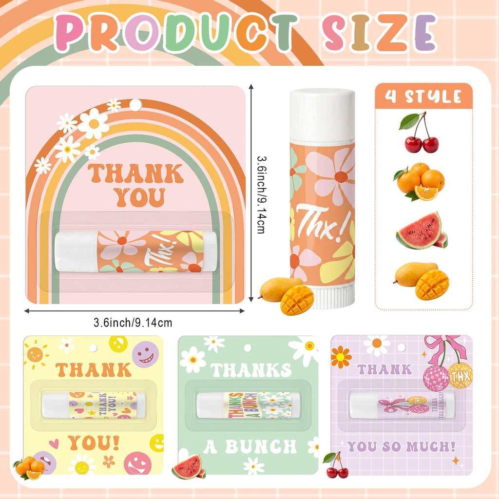 Capoda 40 Pcs Employee Appreciation Gifts Bulk Lip Balms Thank You Appreciation Gifts for Adult Women Men Coworker Team Staff Teachers Nurse Volunteer Party Favors
