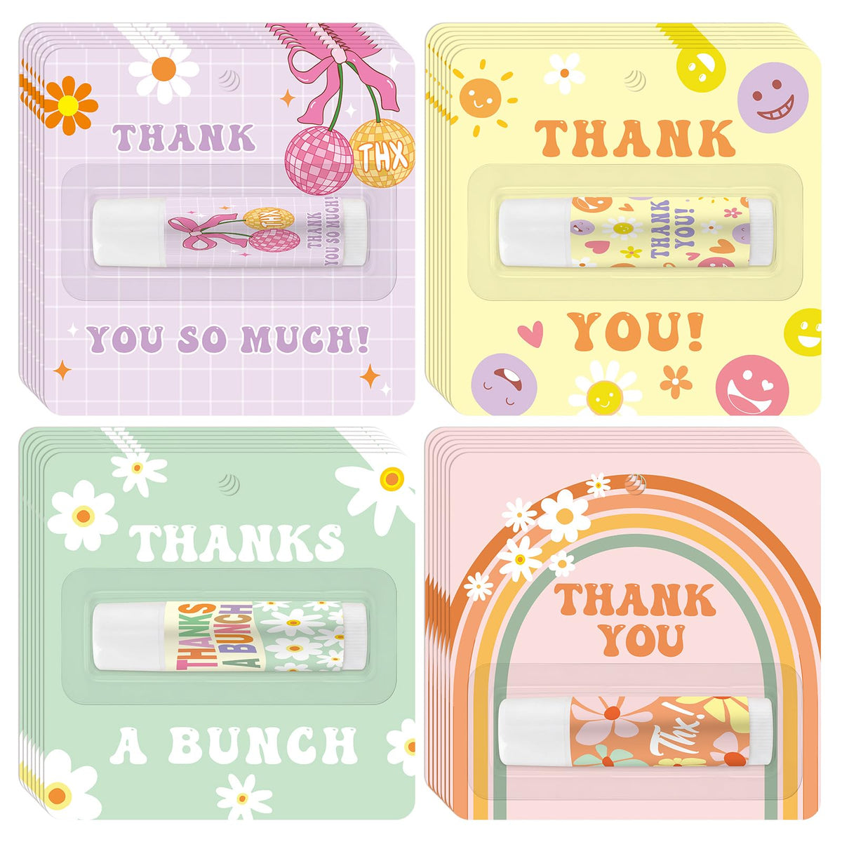 Capoda 40 Pcs Employee Appreciation Gifts Bulk Lip Balms Thank You Appreciation Gifts for Adult Women Men Coworker Team Staff Teachers Nurse Volunteer Party Favors