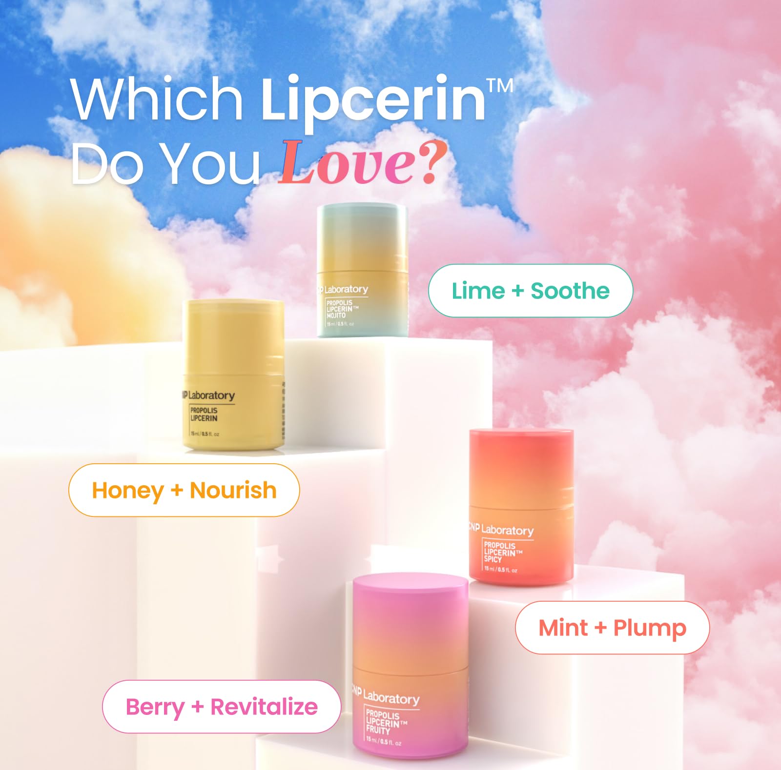 CNP Propolis Lipcerin™ - 01 Original, 0.5 fl.oz. | Hydrating Lip Balm, Overnight Lip Mask, Korean Lip Blam, Manuka Honey Lip Balm, 12hr Hydration,Gifts for Women
