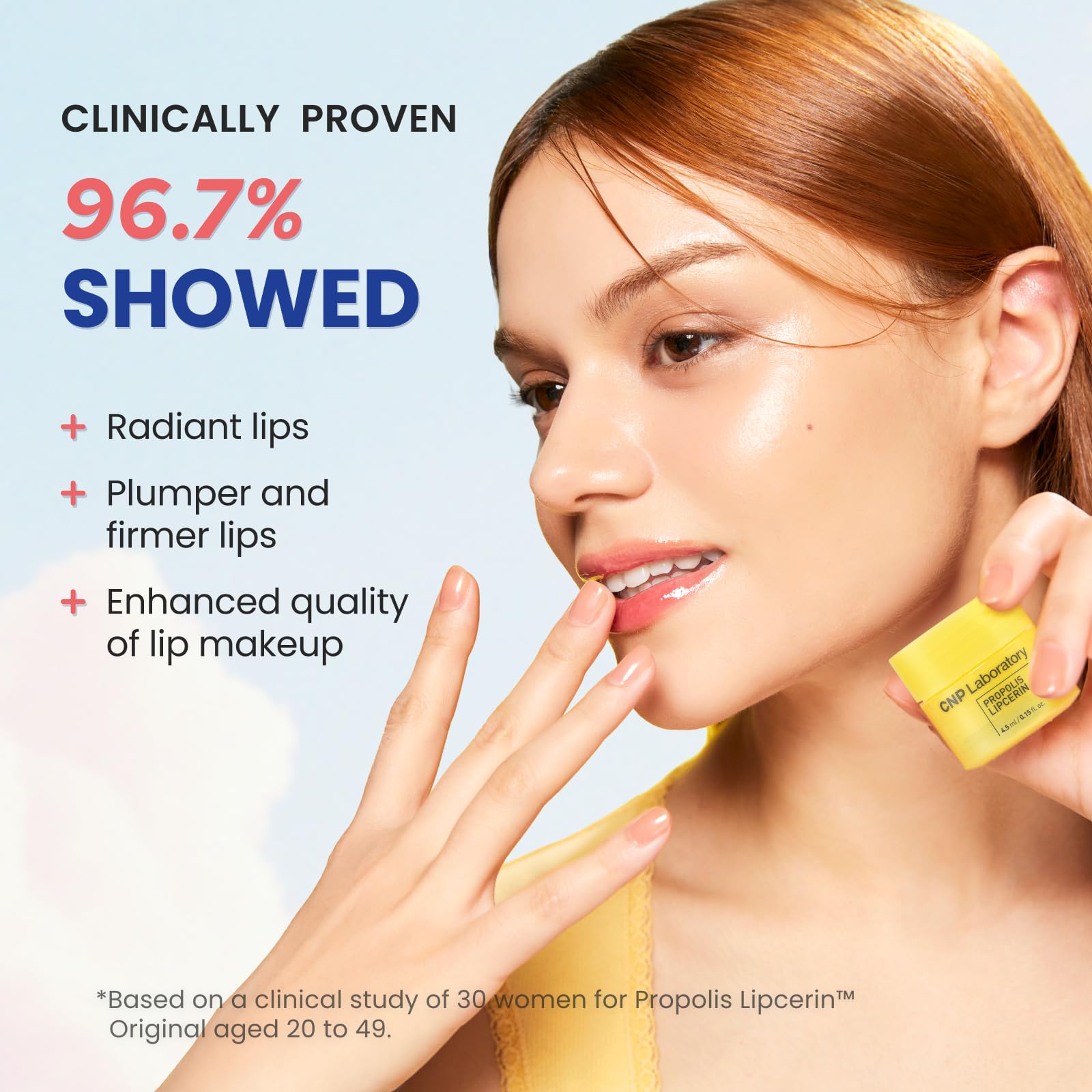 CNP Propolis Lipcerin™ - 01 Original, 0.5 fl.oz. | Hydrating Lip Balm, Overnight Lip Mask, Korean Lip Blam, Manuka Honey Lip Balm, 12hr Hydration,Gifts for Women