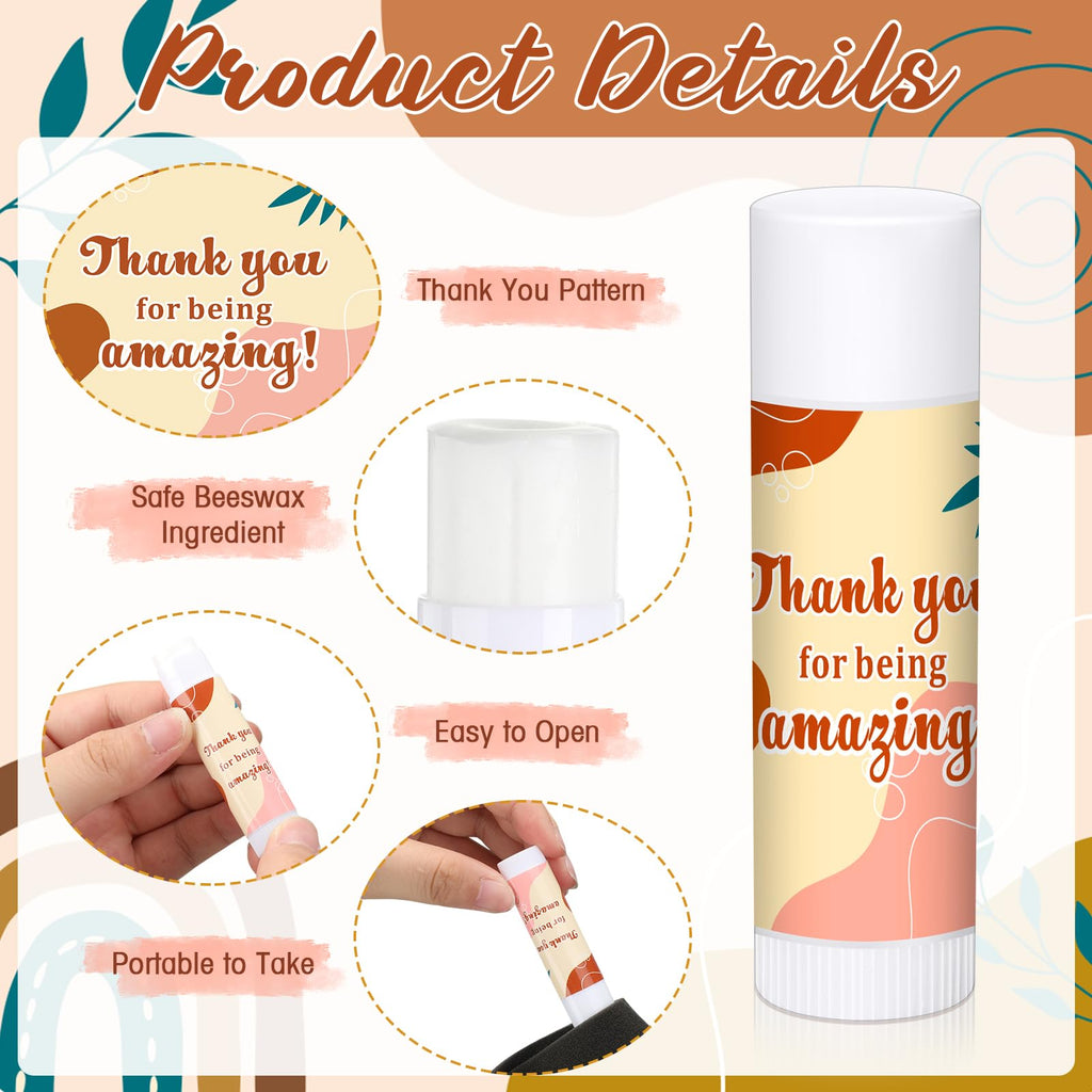 Capoda 40 Pcs Employee Appreciation Gifts Bulk Lip Balms Thank You Appreciation Gifts for Adult Women Men Coworker Team Staff Teachers Nurse Volunteer Party Favors