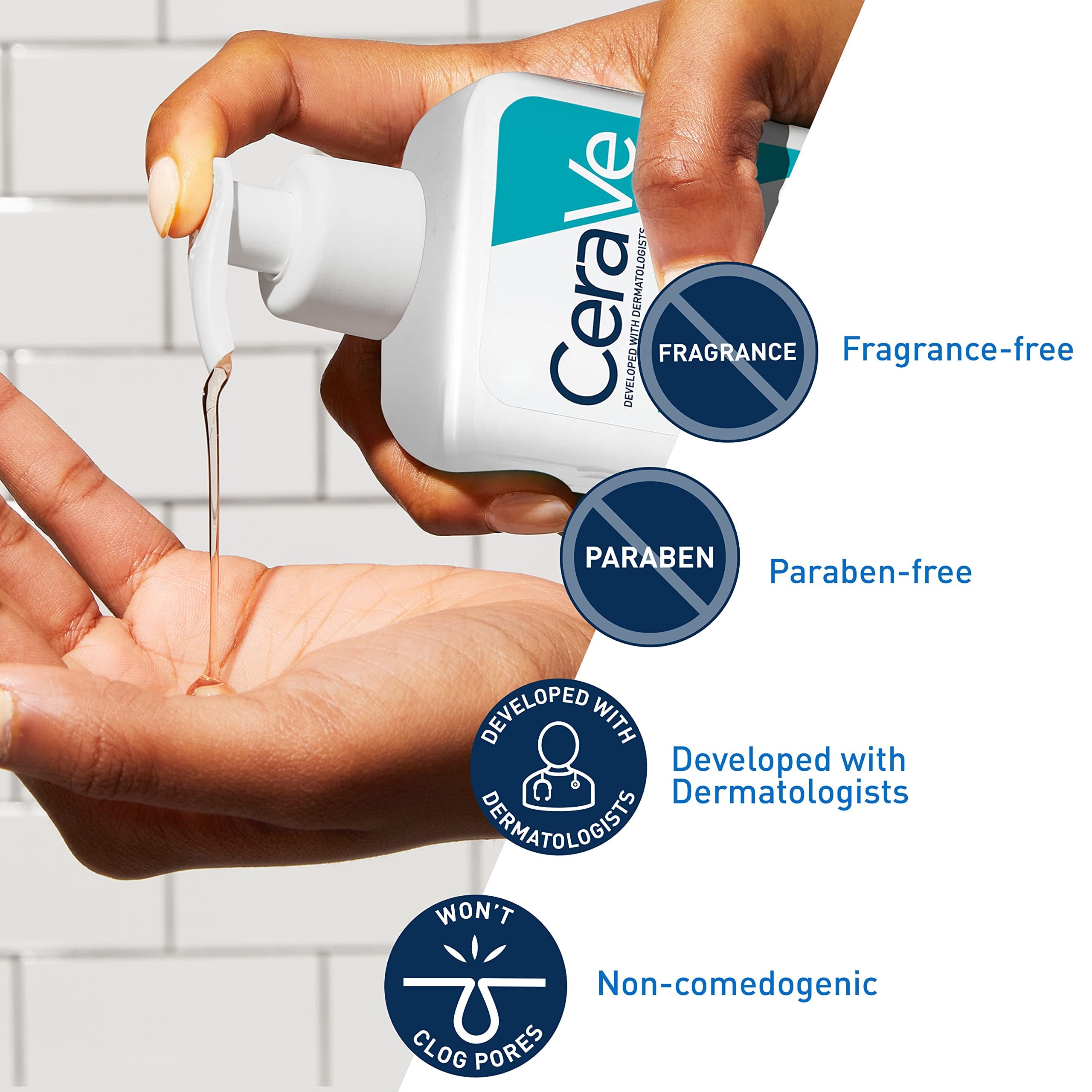 CeraVe Acne Control Cleanser, 2% Salicylic Acid Treatment Formulated With Niacinamide + Ceramides + Oil Absorbing Clay, Gentle Face Wash Helps Clear & Prevent Acne, Fragrance Free, 16 Ounce