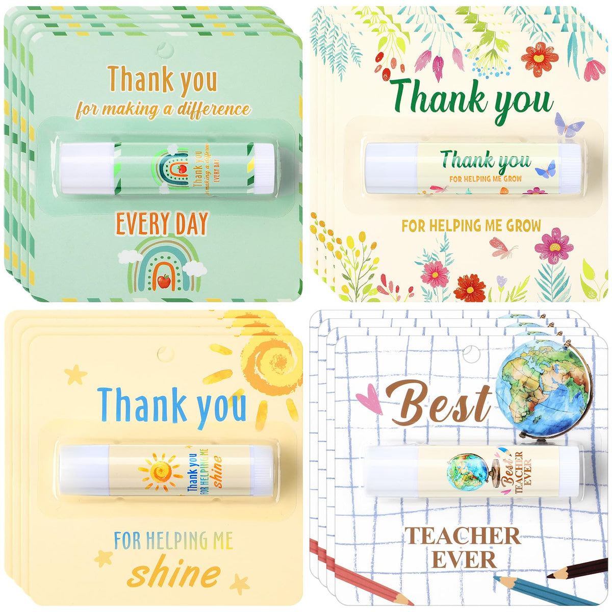 Capoda 40 Pcs Employee Appreciation Gifts Bulk Lip Balms Thank You Appreciation Gifts for Adult Women Men Coworker Team Staff Teachers Nurse Volunteer Party Favors