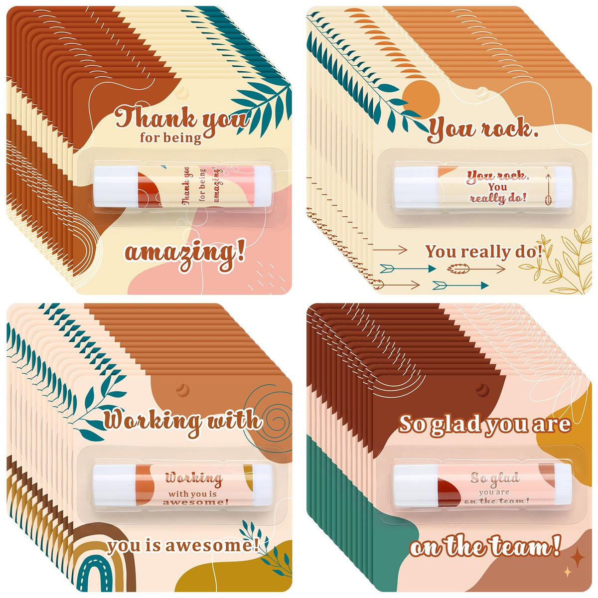 Capoda 40 Pcs Employee Appreciation Gifts Bulk Lip Balms Thank You Appreciation Gifts for Adult Women Men Coworker Team Staff Teachers Nurse Volunteer Party Favors