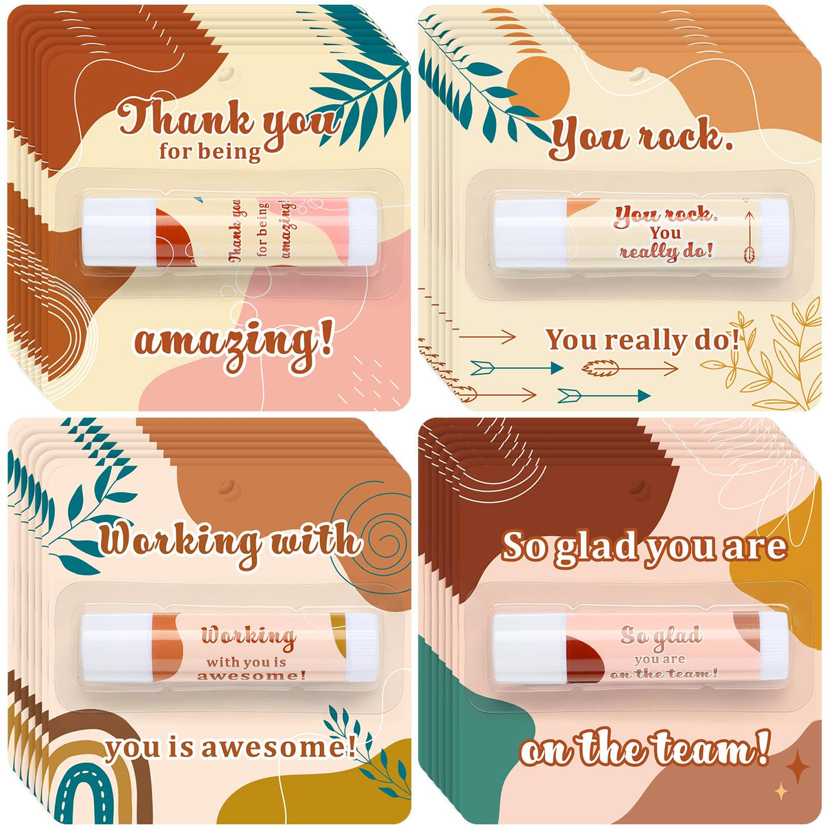 Capoda 40 Pcs Employee Appreciation Gifts Bulk Lip Balms Thank You Appreciation Gifts for Adult Women Men Coworker Team Staff Teachers Nurse Volunteer Party Favors