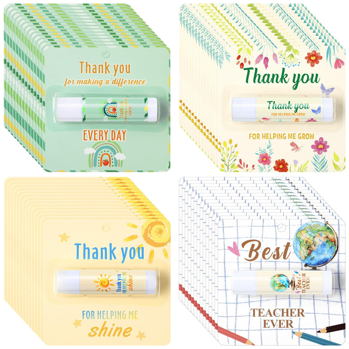 Capoda 40 Pcs Employee Appreciation Gifts Bulk Lip Balms Thank You Appreciation Gifts for Adult Women Men Coworker Team Staff Teachers Nurse Volunteer Party Favors