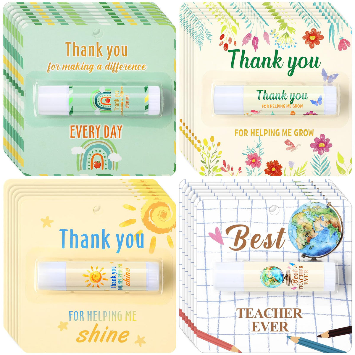 Capoda 40 Pcs Employee Appreciation Gifts Bulk Lip Balms Thank You Appreciation Gifts for Adult Women Men Coworker Team Staff Teachers Nurse Volunteer Party Favors