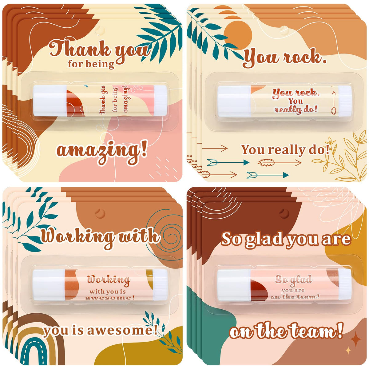 Capoda 40 Pcs Employee Appreciation Gifts Bulk Lip Balms Thank You Appreciation Gifts for Adult Women Men Coworker Team Staff Teachers Nurse Volunteer Party Favors