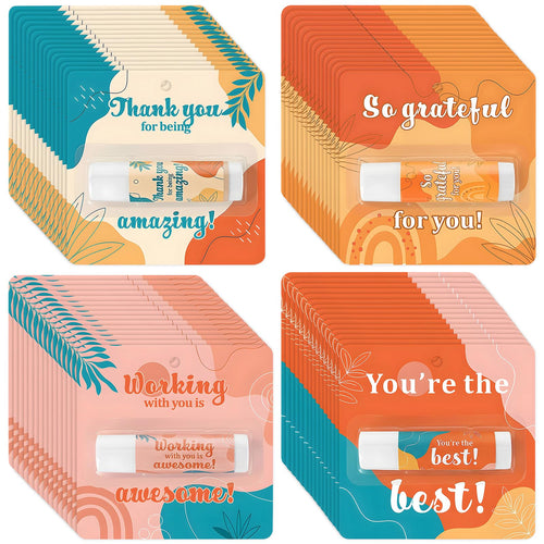 Capoda 40 Pcs Employee Appreciation Gifts Bulk Lip Balms Thank You Appreciation Gifts for Adult Women Men Coworker Team Staff Teachers Nurse Volunteer Party Favors